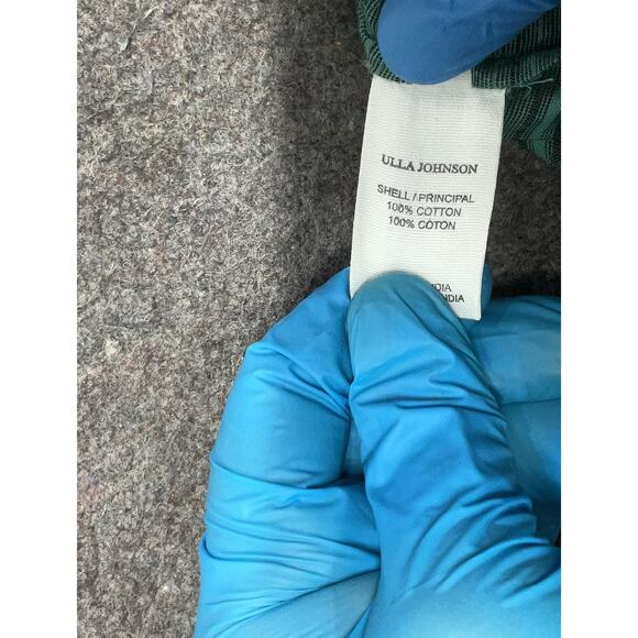 NWT ULLA JOHNSON Ophelia Peplum Teal Blouse Sz. 0 - Picture 6 of 7